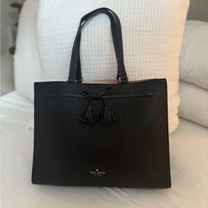 Kate Spade Black Leather Hayes Street Tote
